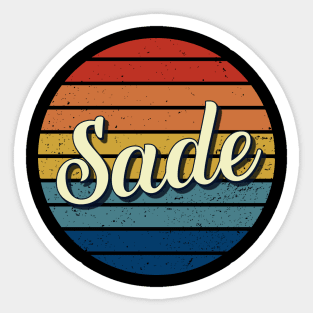 Sade Vintage Retro Circle Sticker